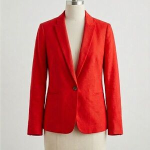 J. Crew Vibrant Red Women's Blazer